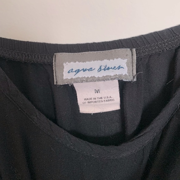 Black Summer Mini Dress with Ruffled Neck - Picture 4 of 6